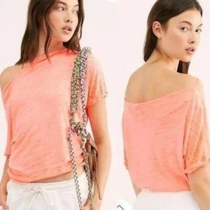 Free People Coral Short Sleeve Tee